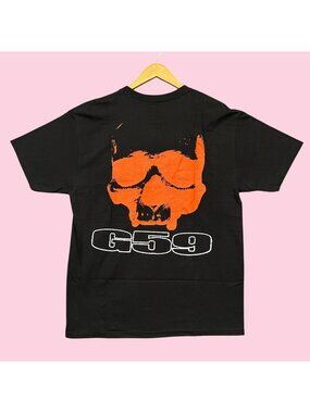 G59 Records x The Suicideboys Orange Skull Logo Hip-Hop Tee L